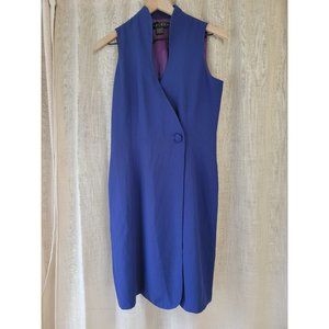 Vintage 90's 80's Blue MariAnna Dress with button size 6‎